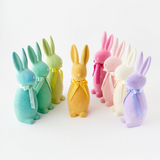 Flocked Pastel Button Nose Bunny- Medium