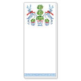 Chinoserie Deer w/Topiary Skinny notepad