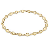 Classic Sincerity Pattern 4mm Bead Bracelet- Gold