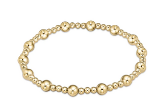 Classic Sincerity Pattern 5mm Bead Bracelet- Gold