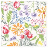 Cerise Floral Cocktail Napkin