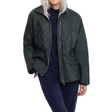 L/S Quilted Puffer Coat- Dark Emerald
