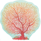 Die Cut Coral Placemat