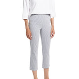 Pulled On Cuffed Capri- Slate