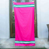 Curacao Beach Towel Hot Pink/Kelly 34x70