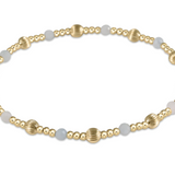 Dignity Sincerity Pattern 4mm Bead Bracelet- Aquamarine