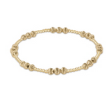 Dignity Joy Pattern 4mm Bead Bracelet- Gold