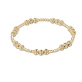 Dignity Joy Pattern 5mm Bead Bracelet- Gold