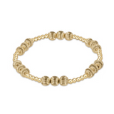 Dignity Joy Pattern 6mm Bead Bracelet- Gold