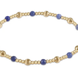 Dignity Sincerity Pattern 4mm Bead Bracelet- Lapis
