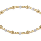 Dignity Sincerity Pattern 4mm Bead Bracelet- Pearl