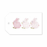 Porcelain Bunnies Pink Gift Tag - Individual