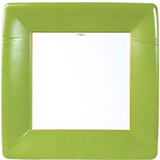 Square Moss Green Dinner Plate