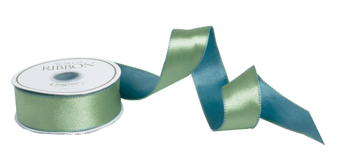 Satin Reversible Ribbon | Duck Egg/Celadon