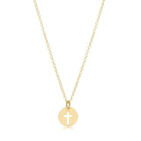 16" Necklace- Blessed Small Gold Charm