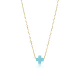 16" Necklace Gold- Signature Cross Mint
