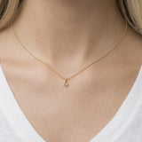 16" Necklace Gold- Respect Gold Charm- M