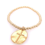 4mm Bead Bracelet Inspire Gold