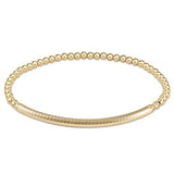Bliss Bar Textured Gold 3mm Bracelet