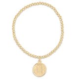 Classic Gold 3mm Bracelet - Blessing Gold Disc