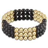 Luxe 3 Strand Bracelet Botswana Agate