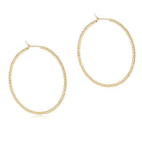 Beaded Gold 1.75" Hoop