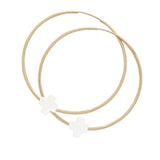 Endless Gold 1.75” Hoop- Signature Cross Off White