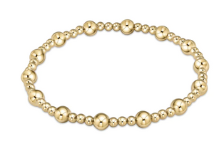 enewton Extends- Classic Sincerity Pattern 5mm Bead Bracelet- Gold