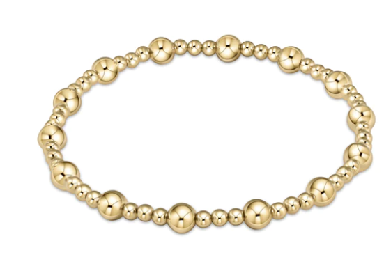 enewton Extends- Classic Sincerity Pattern 5mm Bead Bracelet- Gold