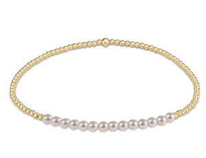 egirl Gold Bliss 2mm Bead Bracelet- Pearl