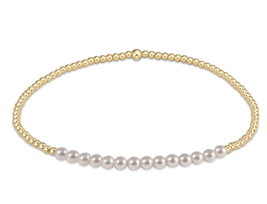 egirl Gold Bliss 2mm Bead Bracelet- Pearl