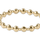 enewton Extends- Honesty Gold Grateful Pattern 6mm Bead Bracelet