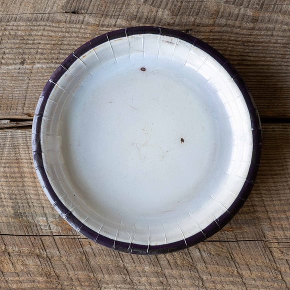 Old Enamelware Dinner Plate