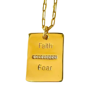 Faith Over Fear Link Chain Necklace