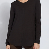 Festival Mixed Media Top- Black