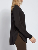 Festival Mixed Media Top- Black