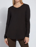 Festival Mixed Media Top- Black