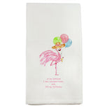 Flamingo with Happy Birthday Dishtowel