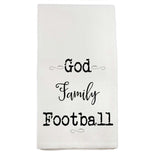 God Family And Football Dishtowel BLACK D518BLK