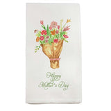 Tied Flowers with Happy Mother's Day Dishtowel