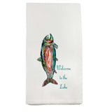 Trout Welcome to the Lake Dishtowel