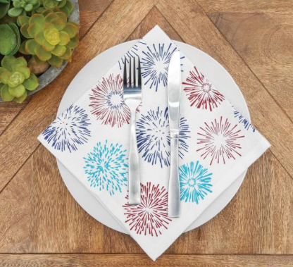 Firework Sparkle Napkin Set of 4