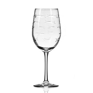 School of Fish 18 Oz All Purpose Stemmed Wine Glass