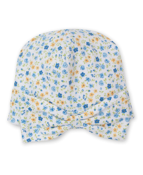 Floral Fantasy Multi Blue Hat Novelty