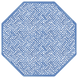 Paper Placemats Fretwork Blue
