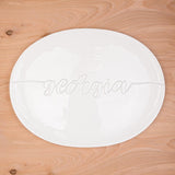Georgia Embossed Platter White