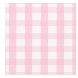 Gingham Pink Luncheon Napkin