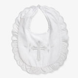 Christening Bib- Girl (Scallop Edge)