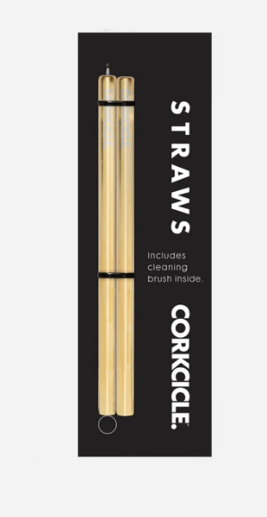 Straw Set- Cocktail- Gold