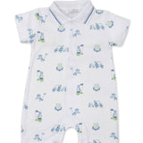 Hole In One Multi Blue Short Playsuit